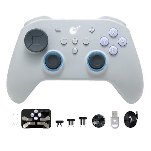 GuliKit TT MAX Bluetooth Controller For Switch 2/PC/Android/iOS - Ultra Fast Wireless Gamepad with Tension Adjustable TMR Joysticks,Micro/Hall Triggers,4 Rear Paddles,Switch 1/2 Wake-Up