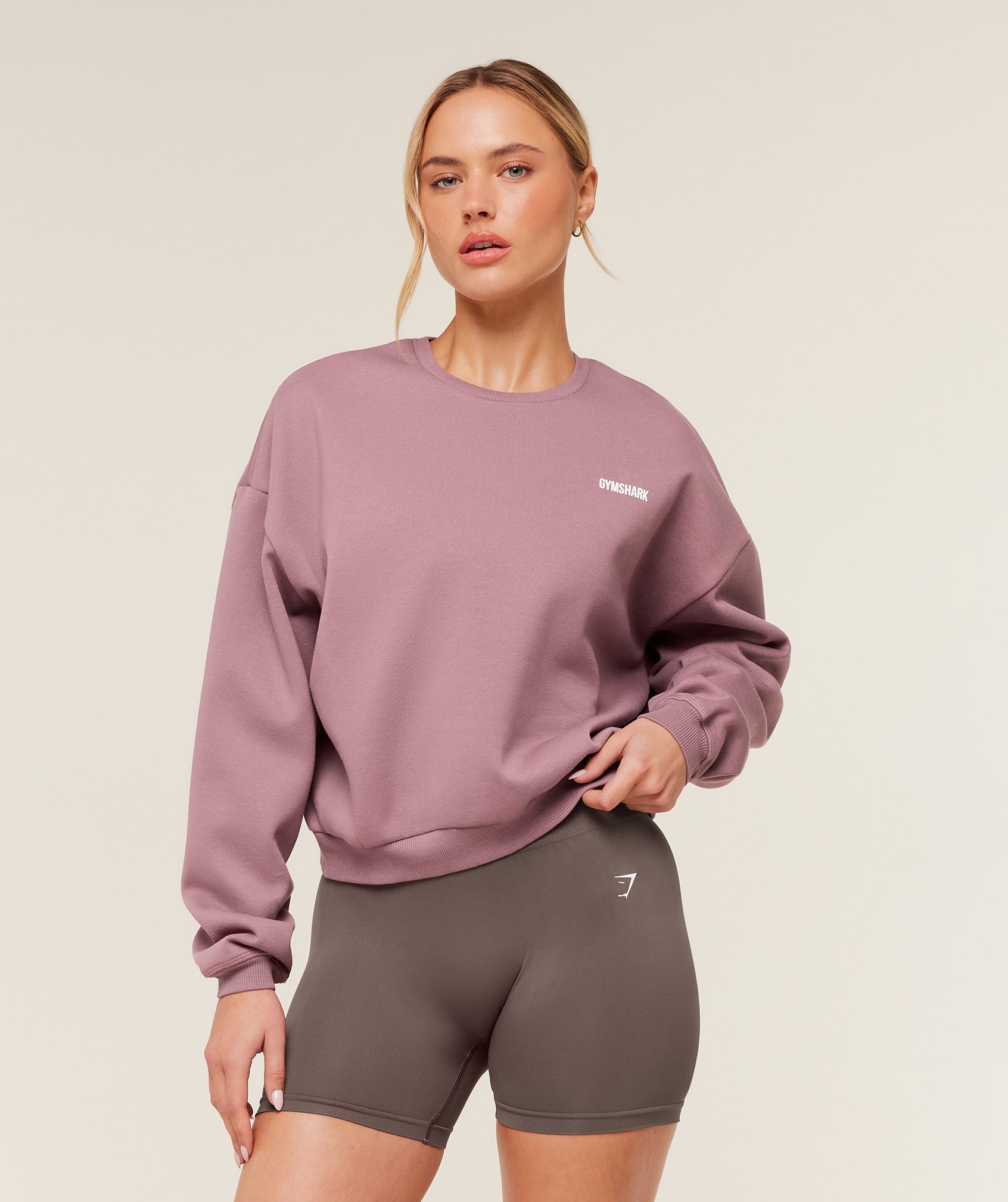 Talla S - Gymshark Cosy Luxe Sweatshirt - Calm Pink
