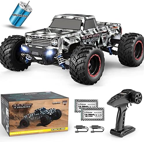HAIBOXING 1/12 Scale Brushless RC Cars 903A  4X4 Off Road RC Monster Truck with Fast Remote Control of 55KM/H Top Speed  Hobby Grade RTR RC Vehicles All Terrain for Adults  Boys