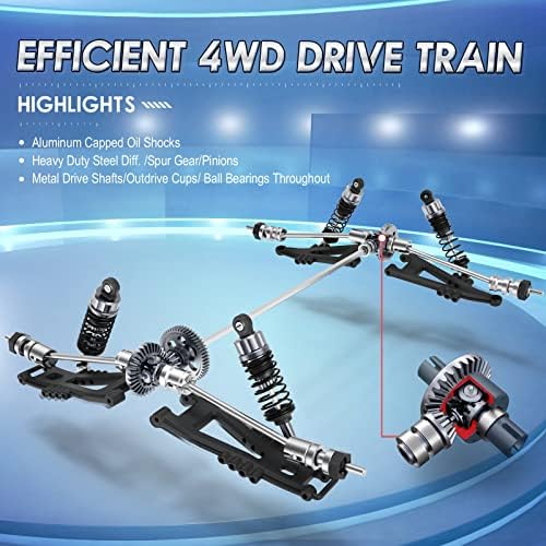 HAIBOXING 1 12 Scale RC Cars 903 RC Monster Truck  38 km/h Speed Hobby Fast RC Cars for Kids and Adults Toy Gifts  2 4 GHz 4WD Electric Powered Remote Control Trucks Ready to Run 40  Min Playtime