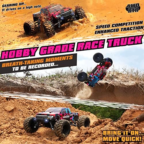HAIBOXING 1 12 Scale RC Cars 903 RC Monster Truck  38 km/h Speed Hobby Fast RC Cars for Kids and Adults Toy Gifts  2 4 GHz 4WD Electric Powered Remote Control Trucks Ready to Run 40  Min Playtime
