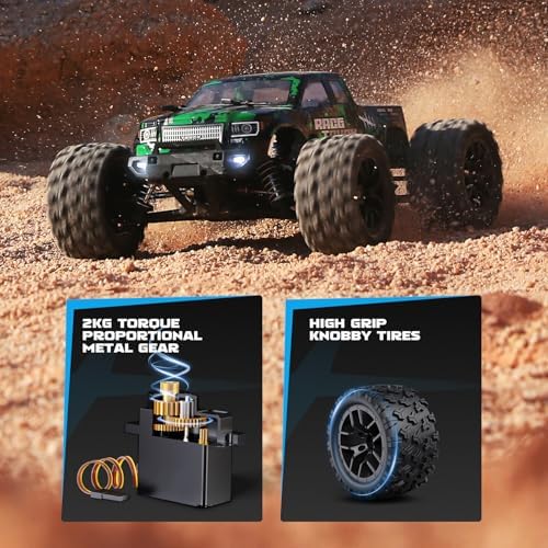 HAIBOXING 1 18 Scale All Terrain RC Car 18859  36 KPH High Speed 4WD Electric Vehicle with 2 4 GHz Remote Control  4X4 Waterproof Off Road Truck with Two Rechargeable Batteries