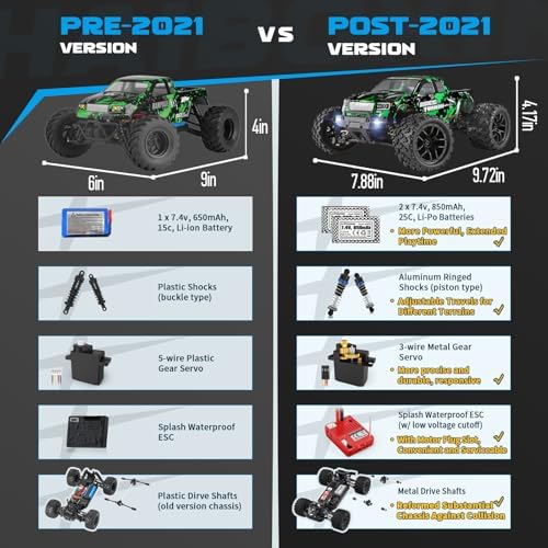 HAIBOXING 1 18 Scale All Terrain RC Car 18859  36 KPH High Speed 4WD Electric Vehicle with 2 4 GHz Remote Control  4X4 Waterproof Off Road Truck with Two Rechargeable Batteries