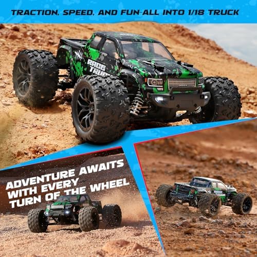 HAIBOXING 1 18 Scale All Terrain RC Car 18859  36 KPH High Speed 4WD Electric Vehicle with 2 4 GHz Remote Control  4X4 Waterproof Off Road Truck with Two Rechargeable Batteries