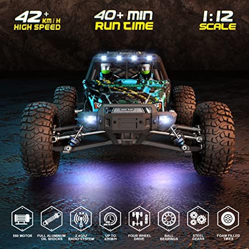 HAIBOXING 2995 Remote Control Truck 1 12 Scale RC Buggy 550 Motor Upgrade Version 42KM/H High Speed RC Cars  Electric Powered 4X4 Off Road RTR Ideal Hobby for Kids& Adults 40  Min Play