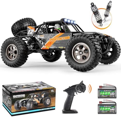 HAIBOXING Remote Control Car 1 12 Scale 4x4 RC Cars Protector 38  KM/H Speed  2 4G All Terrain Off Road Truck Toy Gifts for Boys and Adults Included Two Rechargeable Batteries Provide 40  Min Playtime