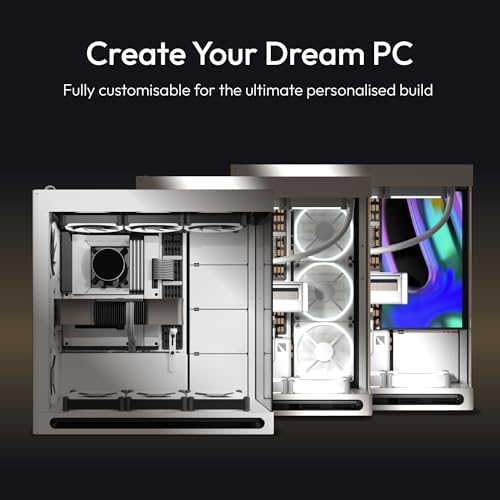 HAVN HS 420 Dual Chamber Mid Tower PC Case ATX White   Hybrid Design  11x 140mm Fan Slots & 3X 420mm Radiator Support  SimpliCable Cable Management  Tempered Glass  PWM Fan Hub