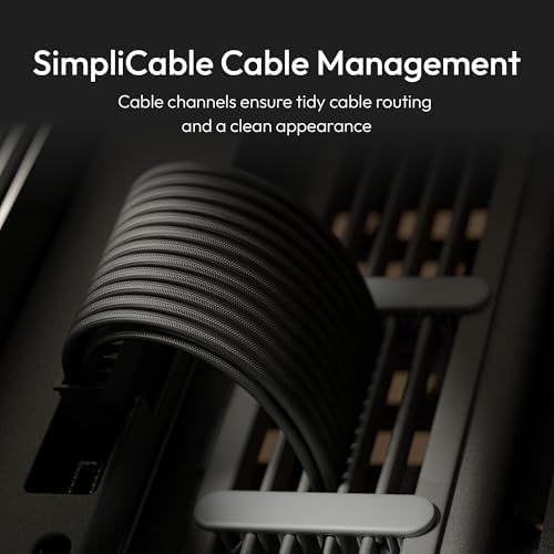 HAVN HS 420 - Gabinete de PC de Torre Mediana de Cámara Dual ATX Negro | Diseño Híbrido, 11 Ranuras para Ventiladores de 140mm y Soporte para 3 Radiadores de 420mm, Gestión de Cables SimpliCable