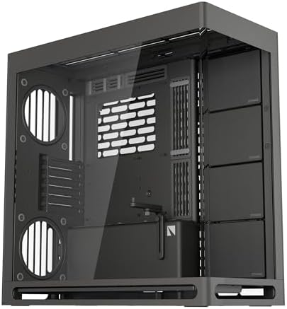 HAVN HS 420 - Gabinete de PC de Torre Mediana de Cámara Dual ATX Negro | Diseño Híbrido, 11 Ranuras para Ventiladores de 140mm y Soporte para 3 Radiadores de 420mm, Gestión de Cables SimpliCable