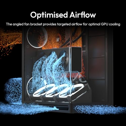 HAVN HS 420 VGPU Dual Chamber Mid Tower ATX PC Case Black   PCIe 5 0 Vertical GPU Kit  11x 140mm Fan Slots & 2X 420mm Radiator Support  SimpliCable Cable Management  Tempered Glass  PWM Fan Hub