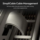 Caja de PC HAVN HS 420 VGPU de doble cámara, torre media, ATX, blanca | PCIe 5.0 vertical