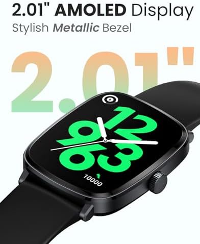 HAYLOU RS5 Smart Watch for Men Women 2 01 AMOLED Display Smartwatch with Bluetooth Call Answer/Make  Two Straps Fitness Tracker with 150 Sport Modes IP68