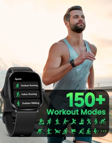 HAYLOU RS5 Smart Watch for Men Women 2 01 AMOLED Display Smartwatch with Bluetooth Call Answer/Make  Two Straps Fitness Tracker with 150 Sport Modes IP68