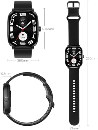 HAYLOU RS5 Smart Watch for Men Women 2 01 AMOLED Display Smartwatch with Bluetooth Call Answer/Make  Two Straps Fitness Tracker with 150 Sport Modes IP68