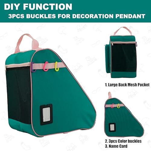 HEXIFUL Skate Bag for Ice  Inline  Roller & Quad Skates   Kids & Adults