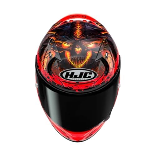 HJC RPHA 12 Diablo Blizzard Motorcycle Helmet with HJ 42 Pinlock Visor  DOT Approved  MC1  Medium
