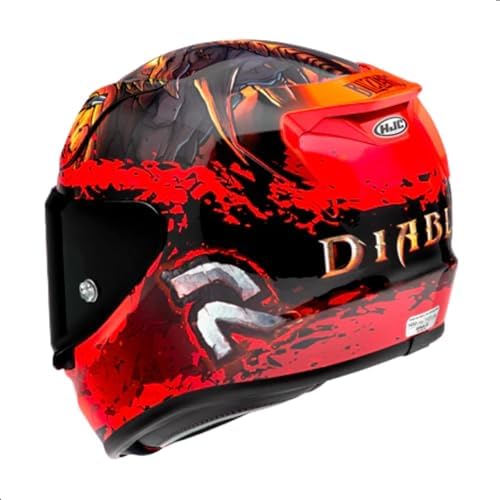 HJC RPHA 12 Diablo Blizzard Motorcycle Helmet with HJ 42 Pinlock Visor  DOT Approved  MC1  Medium