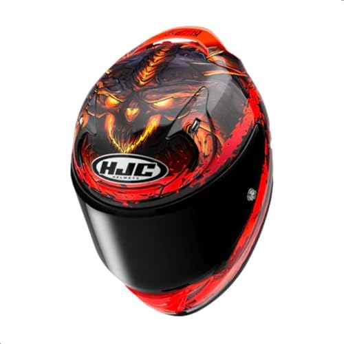 HJC RPHA 12 Diablo Blizzard Motorcycle Helmet with HJ 42 Pinlock Visor  DOT Approved  MC1  Medium
