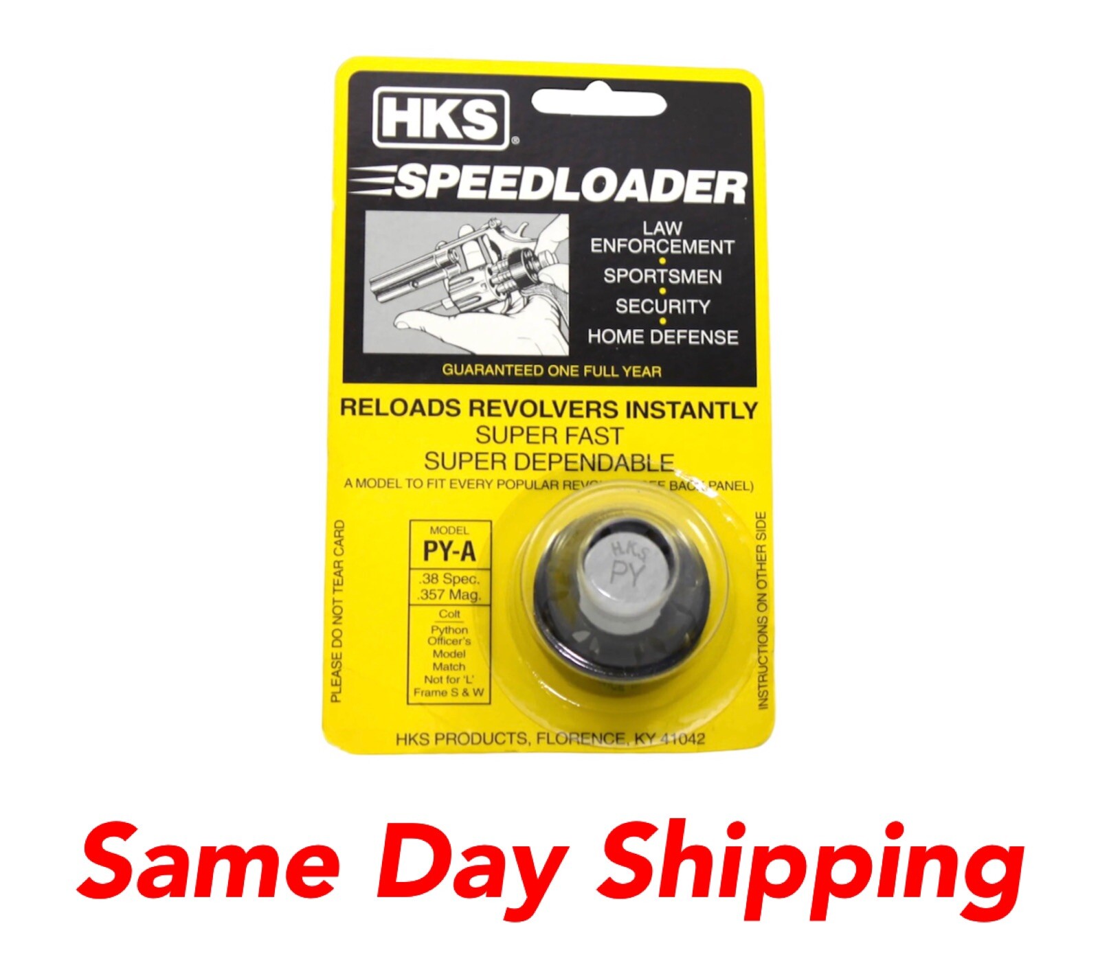 HKS Series A  38 Spec/ 357 Mag 6 Round Revolver Speed Loader Model PY A