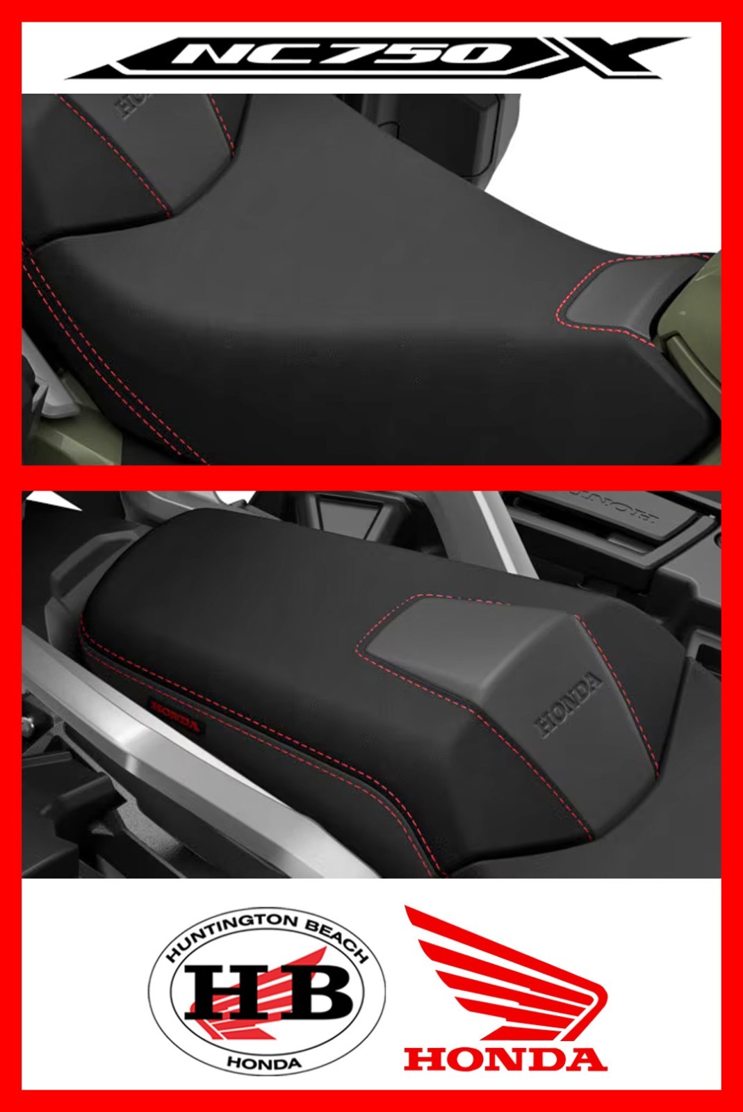 HONDA OEM BOTH RIDER & PASSENGER COMFORT SEATS 2023 2025 NC750X 08R72 MKW D70ZA