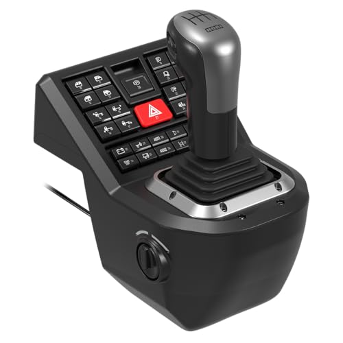 HORI Truck Control System for Windows 11/10 with Force Feedback Steering Wheel  Shifter Control Panel  & Pedals