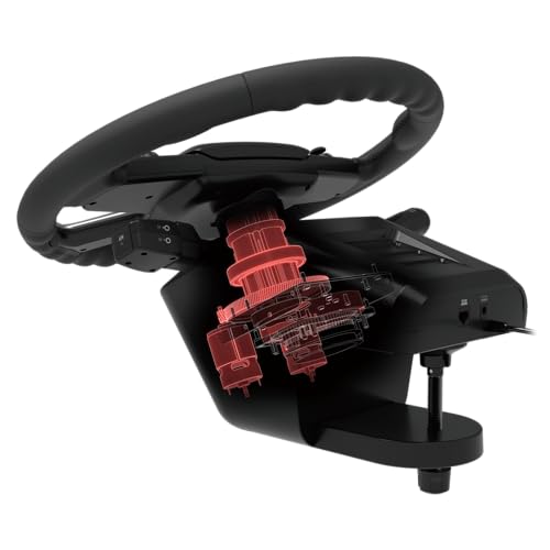 HORI Truck Control System for Windows 11/10 with Force Feedback Steering Wheel  Shifter Control Panel  & Pedals