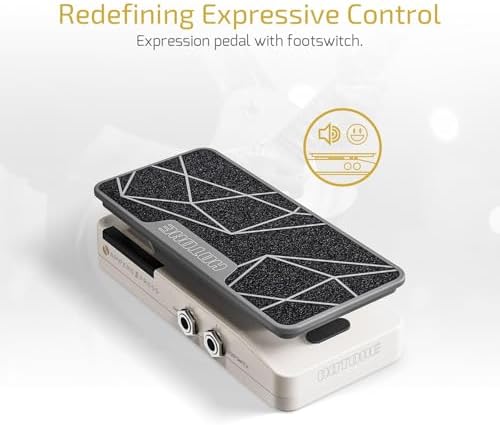 HOTONE 2 in 1 Passive Expression Footswitch EXP Pedal Ampero II Press Included 1 PCS Additional 15 CM TS Cable 