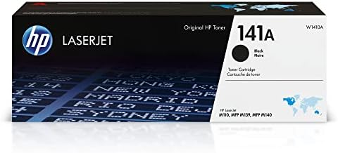 Cartucho de tóner negro HP 141A para impresoras | Funciona con la serie de impresoras: LaserJet M110, LaserJet MFP M139, M140 | W1410A