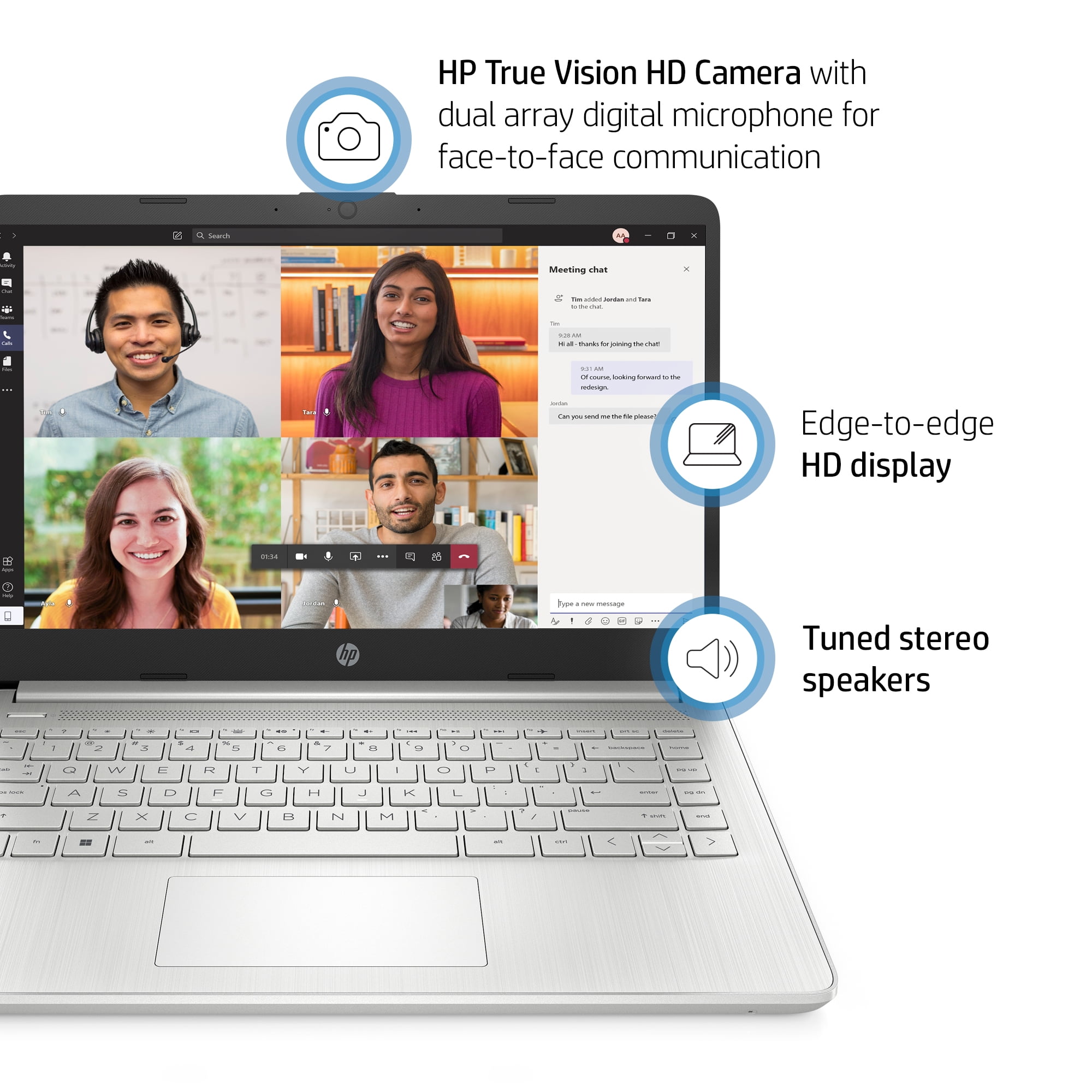 HP 14" Laptop  Intel Core i3 1115G4  4GB RAM  128G SSD  Natural Silver  Windows 11 Home in S mode  14 dq2031wm