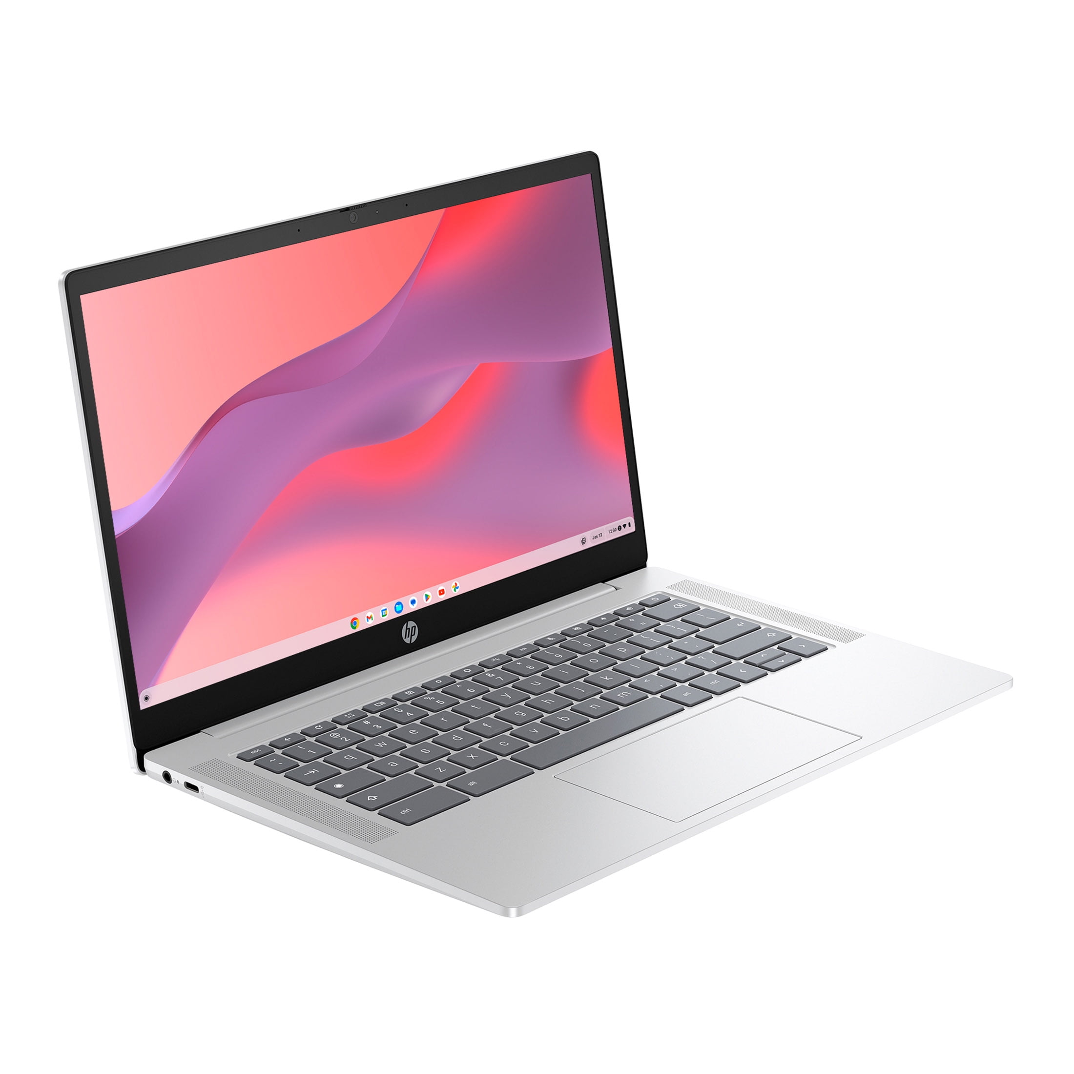 HP 14 inch HD Chromebook Laptop Intel Processor N200 4GB RAM 128GB UFS Glacier Silver