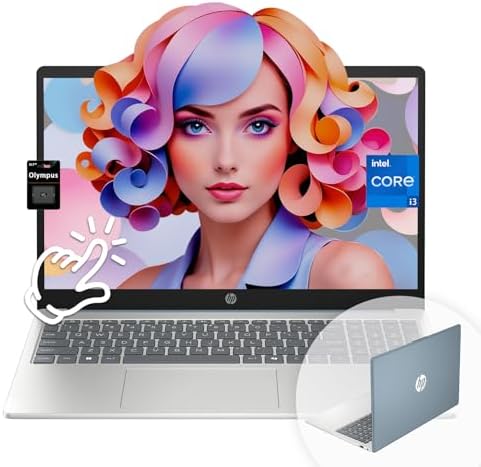 HP 15 6 Touchscreen Laptop  AMD Ryzen 3 7320U Up to 4 1 GHz   8 GB RAM LPDDR5  512 GB SSD  AMD Radeon Graphics  HD Private Webcam  HDMI  Wi Fi 6  Bluetooth  Anti Glare  Windows 11 Pro  Silver
