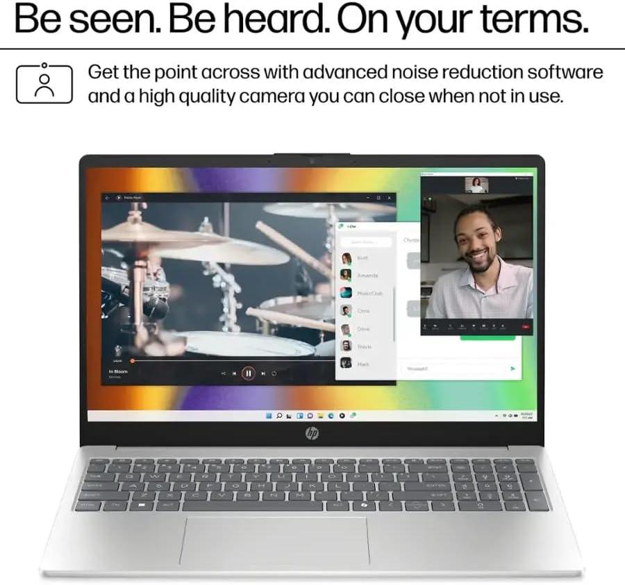 HP 15 6 Touchscreen Laptop  AMD Ryzen 3 7320U Up to 4 1 GHz   8 GB RAM LPDDR5  512 GB SSD  AMD Radeon Graphics  HD Private Webcam  HDMI  Wi Fi 6  Bluetooth  Anti Glare  Windows 11 Pro  Silver