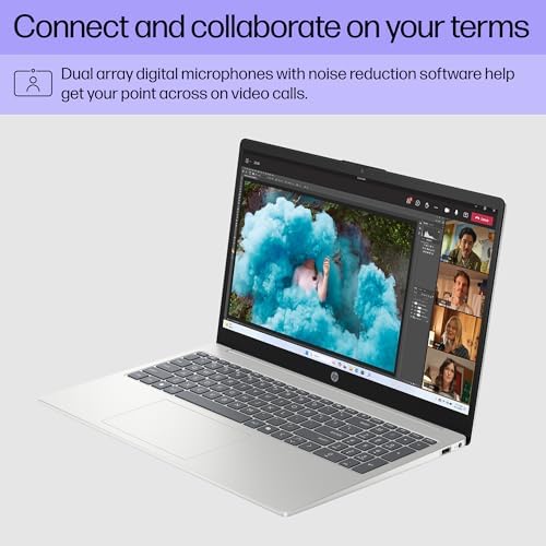 HP 15 6 inch Laptop  HD Touchscreen Display  AMD Ryzen 3 7320U  8 GB RAM  128 GB SSD  AMD Radeon Graphics  Windows 11 Home in S Mode  Natural Silver  15  fc0099nr