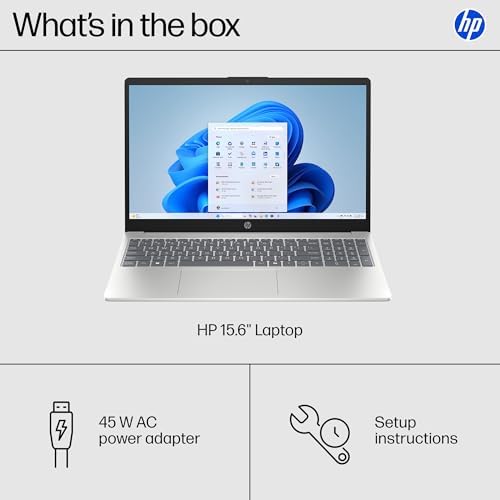 HP 15 6 inch Laptop  HD Touchscreen Display  AMD Ryzen 3 7320U  8 GB RAM  128 GB SSD  AMD Radeon Graphics  Windows 11 Home in S Mode  Natural Silver  15  fc0099nr