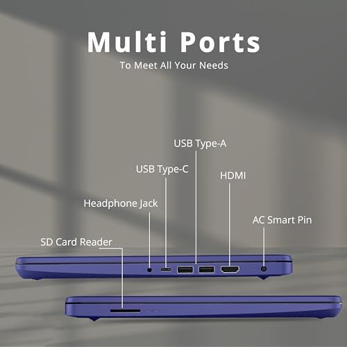 HP Flagship 14 HD Laptop with 1 Year Office 365   16GB RAM   1 22TB Storage 64GB EMMC & 160GB Docking Station Set & 1TB Cloud Storage    Intel Celeron Processor   Webcam   Win 11s   Blue