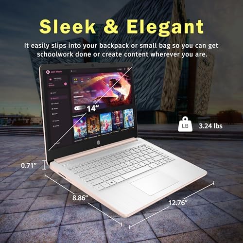 HP Flagship 14 HD Laptop with 1 Year Office 365   16GB RAM   1 22TB Storage 64GB EMMC & 160GB Docking Station Set & 1TB Cloud Storage    Intel Celeron Processor   Webcam   Win 11s   Blue