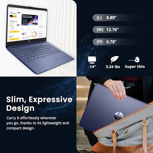 HP Flagship 14 Laptop with 1 Year Office 365   8GB RAM   1 22TB Storage 64GB eMMC & 160GB Docking Station Set & 1TB Cloud Storage    Intel 4 Core Processor   Webcam   Wi Fi   Windows 11   Blue