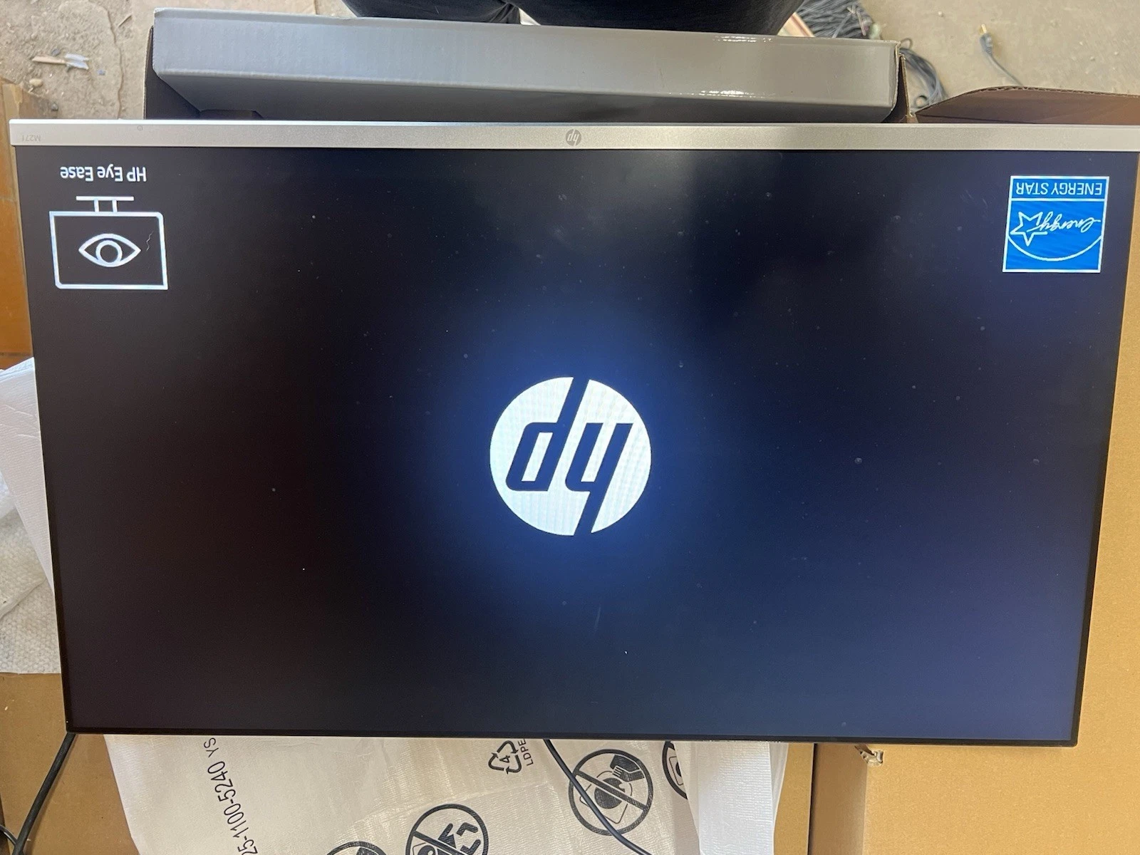 HP M27f 27" FHD Monitor COMPUTER DESKTOP GAMING TESTED WORKING