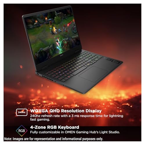 HP OMEN 16 Gaming Laptop  Intel Ultra 9 285H  32 GB DDR5 RAM  2 TB PCIe SSD  16 WQXGA  2560x1600  240Hz Display  Nvidia G Force RTX 5070  RGB Backlit Keyboard  W11 Home  Shadow Black