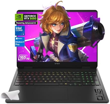 HP OMEN 16 Slim 16 IPS Micro Edge Display  Gaming Laptop  Intel Core Ultra 7 255H 1 5GHz Processor; NVIDIA GeForce RTX 5070 8GB GDDR7; 32GB DDR5 5600 RAM; 1TB NVMe SSD