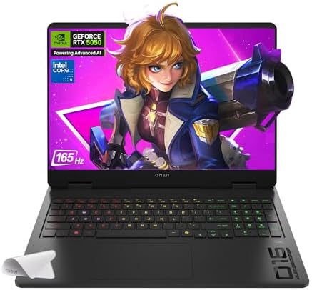 HP OMEN 16 Slim 16 IPS Micro Edge Display  Gaming Laptop  Intel Core Ultra 7 255H 1 5GHz Processor; NVIDIA GeForce RTX 5070 8GB GDDR7; 32GB DDR5 5600 RAM; 1TB NVMe SSD