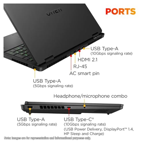 HP OMEN Gaming Laptop  AMD Ryzen 9 8940HX  32 GB DDR5 RAM  1 TB PCIe SSD  16 2K  1920x1200  144Hz Display  Nvidia G Force RTX 5060  Backlit Keyboard  W11 Pro  Shadow Black