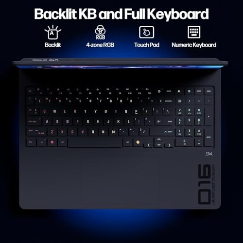 HP Omen 16 RTX 5060 Gaming Laptop  16 FHD  165Hz  AMD Ryzen AI 7 350  16GB DDR5 RAM  1TB SSD  RGB Backlit KB  Low Blue Light  Bundle with Thunderobot 7 in 1 USB C Hub  Black  Win 11 Home