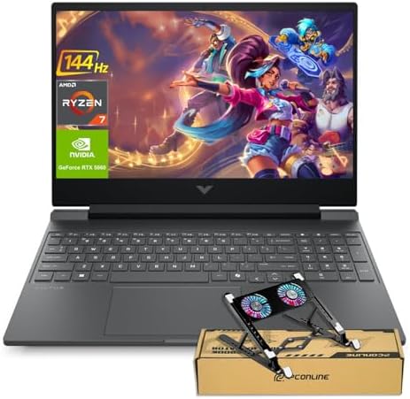 HP Omen RTX 5050 Gaming Laptop  16 FHD  165Hz  Intel Core Ultra 5 225H  32GB DDR5 RAM  1TB SSD  RGB Backlit Keyboard  RJ 45  Bundle with PCO Laptop Cooler  Black  Windows 11 Home