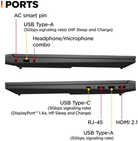 HP Omen RTX 5050 Gaming Laptop  16 FHD  165Hz  Intel Core Ultra 5 225H  32GB DDR5 RAM  1TB SSD  RGB Backlit Keyboard  RJ 45  Bundle with PCO Laptop Cooler  Black  Windows 11 Home