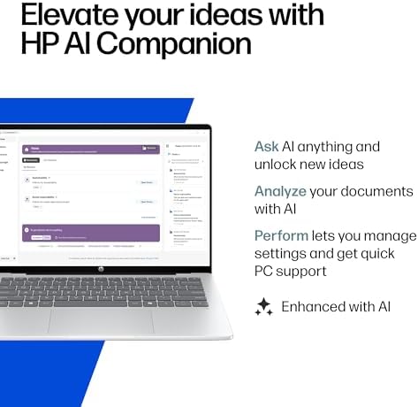 HP OmniBook 5 14 inch Next Gen AI PC  OLED Display  Snapdragon X Plus X1P 42 100  16 GB RAM  1 TB SSD  Qualcomm Adreno GPU  Windows 11 Home  Copilot  PC  Glacier Silver  14 he0099nr