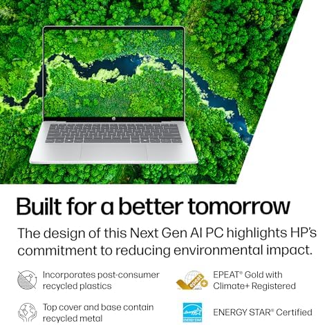 HP OmniBook 5 14 inch Next Gen AI PC  OLED Display  Snapdragon X Plus X1P 42 100  16 GB RAM  1 TB SSD  Qualcomm Adreno GPU  Windows 11 Home  Glacier Silver  14 he0099nr