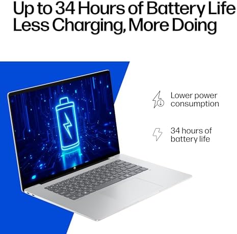 HP OmniBook 5 16 inch Next Gen AI PC  2K Touchscreen  Snapdragon X Plus X1P 42 100  16 GB RAM  512 GB SSD  Qualcomm Adreno GPU  Windows 11 Home  Copilot  PC  Glacier Silver  16 fb0000nr