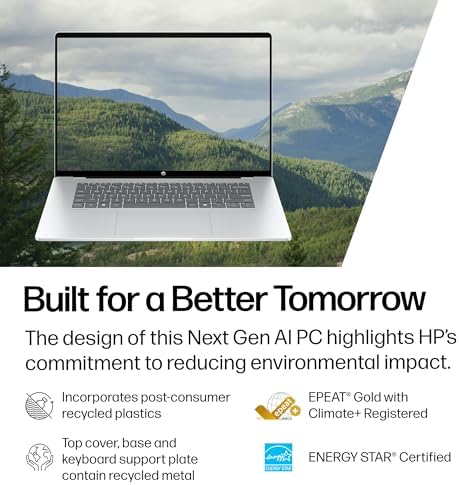 HP OmniBook 5 16 inch Next Gen AI PC  2K Touchscreen  Snapdragon X Plus X1P 42 100  16 GB RAM  512 GB SSD  Qualcomm Adreno GPU  Windows 11 Home  Copilot  PC  Glacier Silver  16 fb0000nr