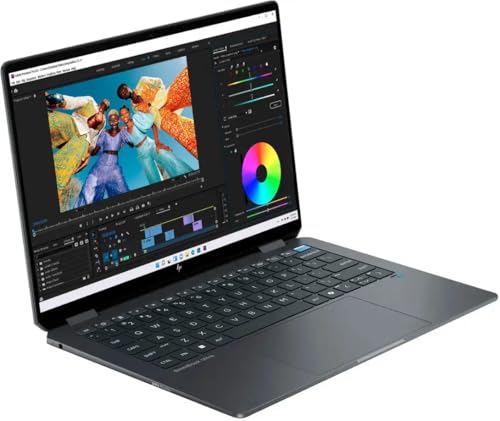HP OmniBook Ultra Flip 2 in 1 Copilot  AI PC Laptop   14 3k OLED Touch   Intel 8 core Ultra 7 256V  Up to 47 Tops    16GB RAM 1TB SSD   Fingerprint Backlit Keyboard Win11 Pro w/DLCA Accessory